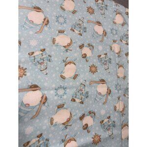 "I Love Sn Gnomies!" Cotton Fabric by Henry Glass & Co. 1/2 yard x 44" Light Blu